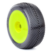 1:8 BUGGY GRIDIRON II SUPER SOFT EVO WHEEL PRE-MOUNTED YELLOW by AKA SRP $93.81