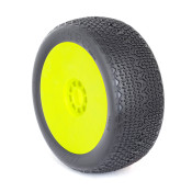 1:8 BUGGY TYPO (SUPER SOFT) EVO WHEEL PRE-MOUNTED YELLOW by AKA SRP $93.81