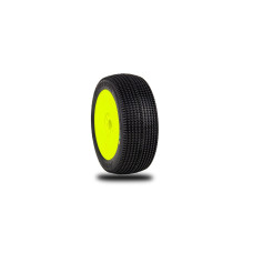 1:8 BUGGY DOUBLE DOWN SOFT EVO WHEEL PRE-MOUNTED YELLOW by AKA SRP $91.38