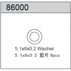 W5802 5.1X8X0.2mm Shim Washer 0.2, Team C W5802 5.1X8X0.2mm Shim Washer 0.2, Team C