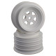 Gambler Rear Wheels for Late Model / MWM / Street Stock / 12mm Hex / AE -TLR / WHITE (4 PC) 1.7/2.2in SRP $49.44