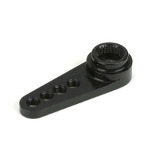 Machined Aluminum Servo Arm Single: Fut Black Machined Aluminum Servo Arm Single: Fut Black