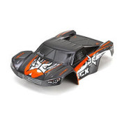 Body Set, Silver/Orange Decorated: 1/18 4WD Torment SRP $57.49 Body Set, Silver/Orange Decorated: 1/18 4WD Torment SRP $57.49