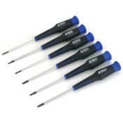 Micro/Mini Heli Tool Assortment, 6 pc. Includes 2.5mm ball driver, 2mm hex driver, 1.5mm hex driver, 2mm flat screwdriver, plus #0 and #00 Phillips screwdrivers