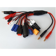 V2 Squid Multi Charge Lead - 11 Plugs: 1.JST female 2. SPM/JR/Fut. Servo female, 3.Alligator, 4. SPM/JR Tx charge, 5.FUT Tx charge, 6. Deans, 7.Traxxas, 8.EC3 device, 9.XT60 device, 10. Tamiya, 11. EC5 device V2 Squid Multi Charge Lead - 11 Plugs: 1.JST female 2. SPM/JR/Fut. Servo female, 3.Alligator, 4. SPM/JR Tx charge, 5.FUT Tx charge, 6. Deans, 7.Traxxas, 8.EC3 device, 9.XT60 device, 10. Tamiya, 11. EC5 device