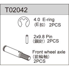 FRONT WHEEL AXLE All 2WD Except TC02 EVO FRONT WHEEL AXLE All 2WD Except TC02 EVO