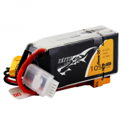 Tattu 1050mah 14.8v 4S1P 75C Lipo Battery with XT60 Plug 73x35x24mm 123g SRP $60.86