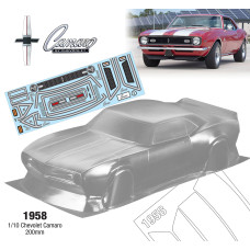 1/10 1958 Chevolet Camaro 200mm Wide, WB 258mm VTA SRP $88.11 1/10 1958 Chevolet Camaro 200mm Wide, WB 258mm VTA SRP $88.11