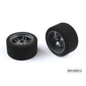 1/8 Foam Tyre Rim 37MM Front 32 Shore Carbon (2) Italy