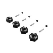 12mm Wheel Hex set (Metal) 4pcs- Black by Arrma SRP $29.65