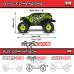 1/16 GORGON GROM 4X4 RTR Brushed Monster Truck (Battery & Charger Included), Yellow by ARRMA SRP $369.96