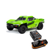 1/10 FURY MEGA 550 2WD Short Course Truck RTR, Green (Requires Battery and Charger) plus Smart Powerstage Surface Bundle: 3300mAh 7-Cell NiMH Battery (IC3) / 100W S100 Charger Combo SRP $559.07