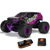 1/10 GORGON 2WD RTR Brushed Monster Truck (Battery & Charger Included), Purple by ARRMA SRP $399.95 1/10 GORGON 2WD RTR Brushed Monster Truck (Battery & Charger Included), Purple by ARRMA SRP $399.95
