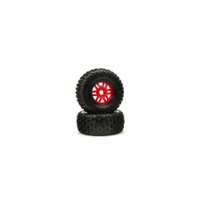 DBOOTS 'Fortress' Tire Set Glued (Red) (2pcs) by Arrma DBOOTS 'Fortress' Tire Set Glued (Red) (2pcs) by Arrma