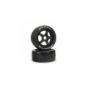 1/7 dBoots Hoons 42/100mm Silver (Hard Compound) Belted Tire with 2.9 5-Spoke Wheels, 17mm Hex (2)