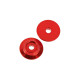 AR320215 Wing Button Aluminum Red (2) by ARRMA