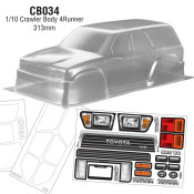 1/10 Crawler Body Toyota 4Runner, WB 313mm Width 210mm by Team C SRP $88.75 1/10 Crawler Body Toyota 4Runner, WB 313mm Width 210mm by Team C SRP $88.75