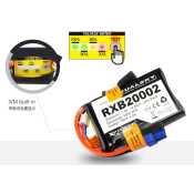 Dual Sky RXB20002 2000mah 2S 7.4v 20C LiPo Receiver RX Battery with Servo and XT60 Connector 103g 67x43x17.5mm With Battery Percentage Indicator (IMV) SRP $53.87