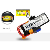 Dual Sky RXB18002 1800mah 2S 7.4v 20C LiPo Receiver RX Battery with Servo Connector and XT60 97g 90x34x15.5mm With Battery Percentage Indicator (IMV) SRP $50.77