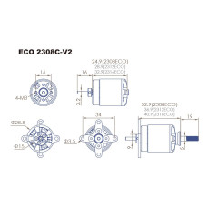 Dual Sky ECO V2 2308C 1500kv 184w Brushless Outrunner Motor 47g 8x4e - 9.47E Prop 400-600g Aircraft SRP $63.31 Dual Sky ECO V2 2308C 1500kv 184w Brushless Outrunner Motor 47g 8x4e - 9.47E Prop 400-600g Aircraft SRP $63.31