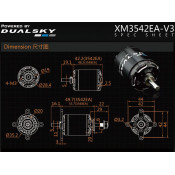Dual Sky XM3542EA-11 V3 880kv 608w 25E Brushless Outrunner Motor 147g 11x6 - 14x7E Prop Replaces .25 Glow Engine SRP $175.95