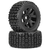 1/6 Brutus F/R 5.7" Monster Truck Tires MTD 24mm Black Ripper (2) by Duratrax SRP $154.37