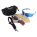 Edge Sunglasses blue TR90 frame 3 lense sets Cat 0 yellow low light, 2 beige polarized, 3 Frostech mirror, 100% UVA/B protection by Rapid Eyewear SRP $84.99 Edge Sunglasses blue TR90 frame 3 lense sets Cat 0 yellow low light, 2 beige polarized, 3 Frostech mirror, 100% UVA/B protection by Rapid Eyewear SRP $84.99