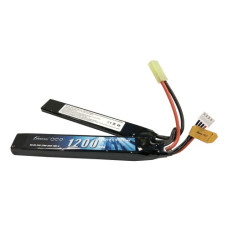 Gens Ace 1200mAh 25C 3S 11.1v Airsoft Gun Saddle/Split Lipo Battery, 124x21x11mm, 88g, Tamiya SRP $53.44 Gens Ace 1200mAh 25C 3S 11.1v Airsoft Gun Saddle/Split Lipo Battery, 124x21x11mm, 88g, Tamiya SRP $53.44