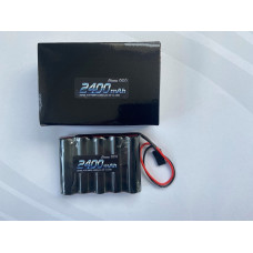Gens Ace 6V 2400mah NiMh Flat RX Battery Pack w/JR Plug, 120mm Long Lead 152g SRP $41.52