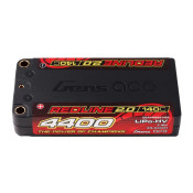 Gens Ace 4400mAh 2S 140C 7.6V HardCase HV Shorty Redline 2.0 Series Lipo Battery with 5.0mm bullet 163g 96 47 18mm IFMAR SRP $111.09