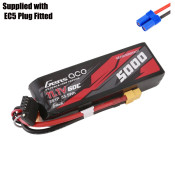 Gens ace 5000mAh 3S 60C 11.1V G-Tech Short-Size Lipo Battery Pack with EC5 Plug 128x44.5x28.2mm 348g SRP $165.76