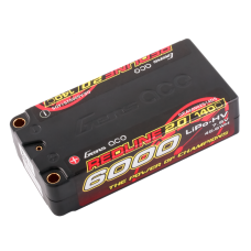 Gens Ace Redline 2.0 6000mAh 2S 7.6V 140C HardCase HV Shorty Lipo Battery 216g 96x47x25mm IFMAR SRP $144.90