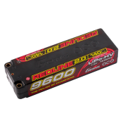 Gens Ace Redline 2.0 9600mAh 2S 7.6V 140C HardCase 58# HV Lipo Battery with 5.0mm bullet 324g 139x47x25mm SRP $198.03