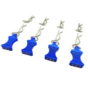 1/10 Blue Aluminum EZ Pulls (4) Body Clips (8) by Hot Racing SRP $17.12