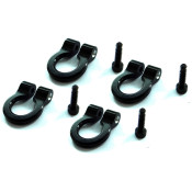 1/10 Scale Aluminum Black Tow Shackle D-Rings (4) by Hot Racing SRP $36.13