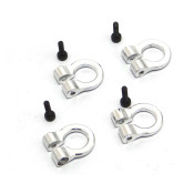 1/10 Scale Aluminum Silver Tow Shackle D-Rings (4) by Hot Racing SRP $34.53