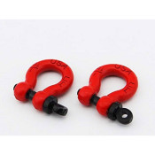 1/10 Scale Red Tow Shackle D-Rings (2) by Hot Racing SRP $37.00