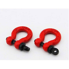 1/10 Scale Red Tow Shackle D-Rings (2) by Hot Racing SRP $37.00