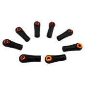 Straight Rod End Cups with 5.8mm Balls (8)(Orange) by Hot Racing SRP $22.99