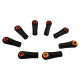 Straight Rod End Cups with 5.8mm Balls (8)(Orange) by Hot Racing SRP $22.99