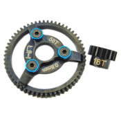 Steel Pinion and SpurGear Set(18t/58t 32p)(BL):TRA by Hot Racing SRP $61.70 Steel Pinion and SpurGear Set(18t/58t 32p)(BL):TRA by Hot Racing SRP $61.70
