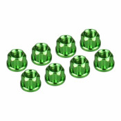 Green Aluminum M2 Flange Wheel Nuts - SCX30 by Hot Racing SRP $18.62