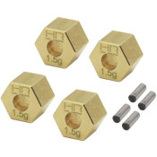 Brass Stock Wheels hub +1.5mm wide 7mm hex TRX4-18 by Hot Racing SRP $28.59