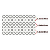 3.5x5mm Steel Shims 0.1x20 0.2x20 0.3x20 (60) by Hot Racing SRP $26.74