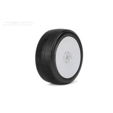 LESNAR:1/8 Buggy/Dish/White Rim/Ultra Soft/Unglued MTD Tires (2) by Jetko SRP $37.51