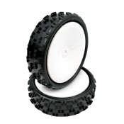 1/10 Buggy Carpet/Astro 2WD Front-Arena/Dish//White Rim/Composite Soft /Glued MTD Tires (2) by Jetko SRP $28.42