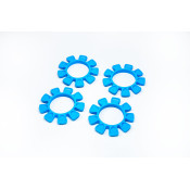 UFO Blue High Strength Silicone Tire Glue Bands (4) 1/10, 1/8 Buggy & 1/10 SCT by Ksowork SRP $22.84