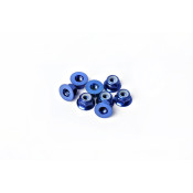 M4 Aluminum Flanged Nylon Lock Nuts Blue (w/container) (8) by Koswork SRP $24.55