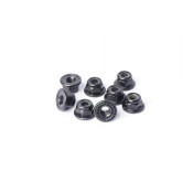 M4 Steel Serrated Flanged Nylon Lock Nuts Black (w/container) (8) by Koswork SRP $7.50