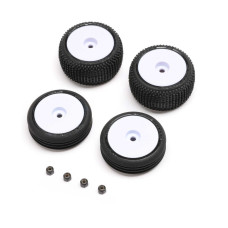 Tires, Wheels, White, Mounted: Micro-B by LOSI SRP $39.85